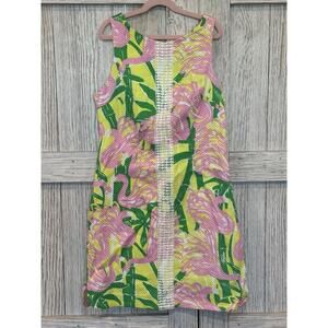 Lilly Pulitzer Target Fan Dance Sleeveless Mini Shift Lined Dress Size 8